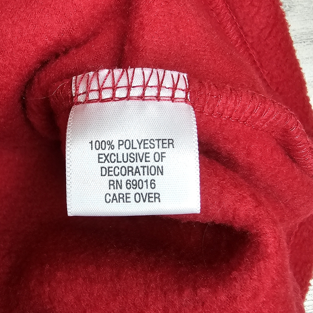 Breckenridge Women's Large Red Fleece Christmas Jacket Sherpa Collar Embroidered - Picture 14 of 14
